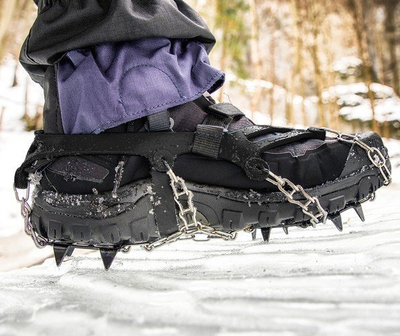 Cramponë për këpucë Trizand, nr. 40‑44, çelik inox, të zinj