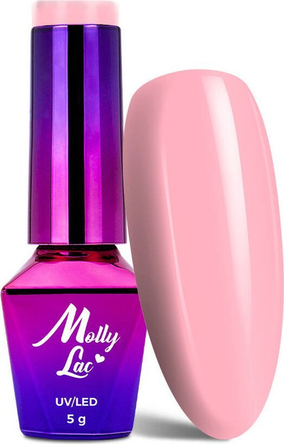 Llakk thonjsh hibrid Molly Lac Sweet Princess 25, 5g, LED UV, rozë qumësht