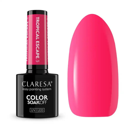 Llak xheli UV LED Claresa Tropical Escape 3, 5ml, rozë mjedre