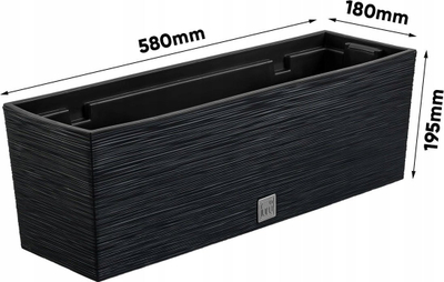 Vazo me depo Conforama FURU, 12L, 58 x 18 x 19.5 cm, antracit
