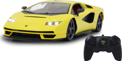Makina me pult Jamara Lamborghini Countach LPI 800-4, 1:16, 2.4 GHz, LED, e verdhë