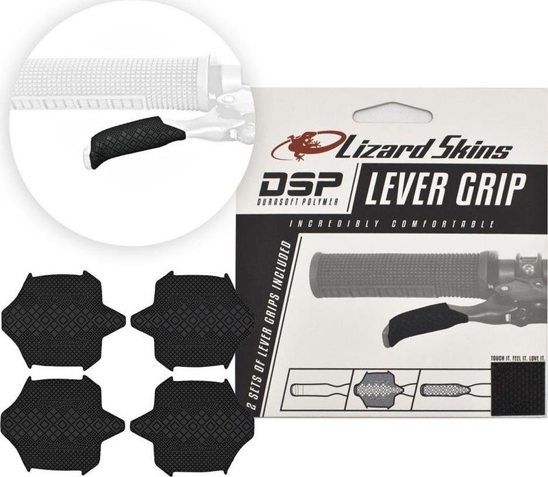 Stikerë për maneta freni Lizard Skins DSP Lever Grip, trashësi 0.5mm, set 2 palë, të zinj