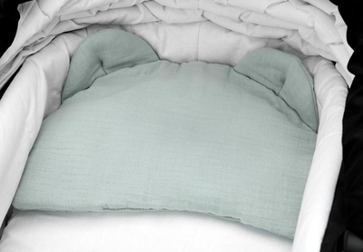 Jastëk për karrocë Sensillo Muslin Stroller Pillow, për bebe, gri grafit