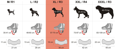 Ham Juliuss K9 Juliette, reflektuese, XL 57-70 cm, e zezë