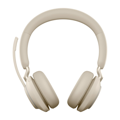 Kufje Jabra Evolve2 65 MS Stereo, pa tela, me bazë karikimi, ngjyrë bezhë