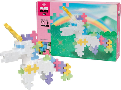 Set ndërtimi Plus Plus BIG Pastel Unicorn, 50 copë, shumëngjyrëshe