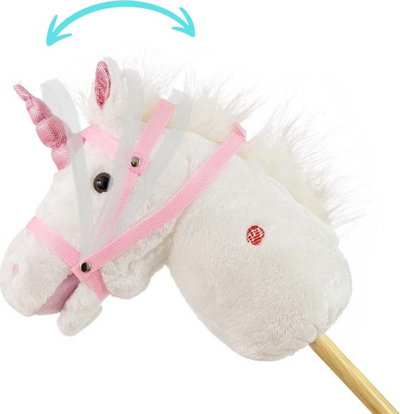 Играчка коњ со стап Milly Mally Hobby Horse, со движења и звуци, од 18 месеци, бел