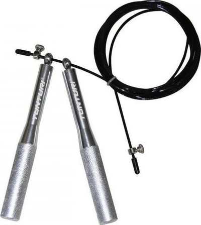 Litar kërcimi Tunturi Steel, çelik 300 cm, doreza alumini, i zi