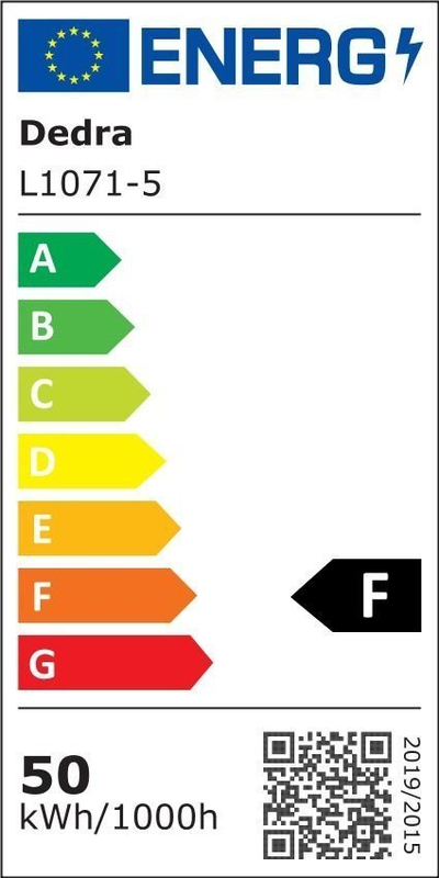Lampë pune Dedra L1071-5, LED 50W, IP65, e verdhë