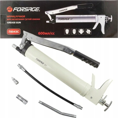 Pompë yndyre me dorë Forsage 78043C, 600 ml, 4 gryka, e bardhë