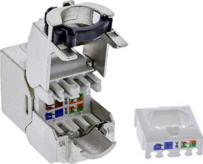 Modul Keystone InLine RJ45 Slim, Cat.6A, SNAP in, me kapëse kablli