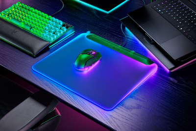 Mousepad gaming Razer Firefly V2 Pro, RGB, me mikro teksturë, jeshil