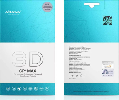 Xham mbrojtës Nillkin 3D CP+MAX, për Samsung Galaxy S23 Ultra, xham i fortë, transparent