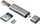 Lexues karte PNY R-TC-UA-3N1E01-RB, USB C dhe USB A, SD edhe microSD, gri