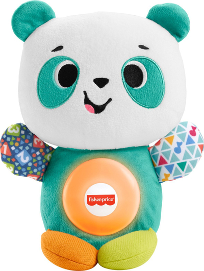 Lodër pelushi Fisher-Price panda, me dritë, muzikore, me plot ngjyra