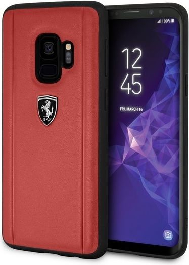 Këllëf telefoni Ferrari Heritage Portofino për Samsung Galaxy S9, lëkurë, i kuq