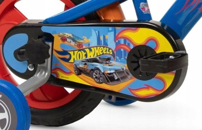 Biçikletë fëmijësh Toimsa Hot Wheels 1168, 12", me rrota ndihmëse, blu
