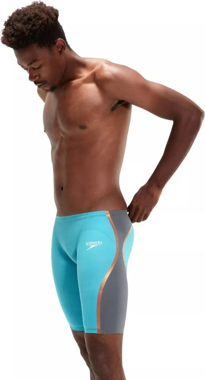 Rroba banje garash për burra Speedo LZR Intent Jammer, FINA approved, blu me gri