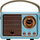 Kaltoparlant Bluetooth Denver BTP-203, stil retro, bateri 400mAh, turkeze