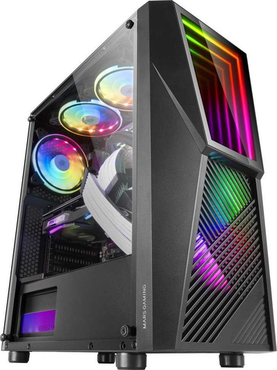 Kuti kompjutri Mars Gaming MC777, ATX Semi Tower, LED RGB, e zezë