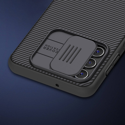 Mbulesë telefoni Nillkin CamShield për Samsung Galaxy A04s, me kapak kamere, e zezë