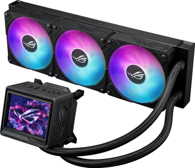 Ftohës uji për CPU ASUS ROG Ryujin III 360 ARGB Extreme, 360mm, me ekran LCD 3.5\", ngjyrë e zezë