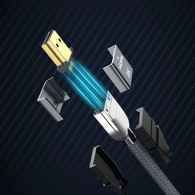 Kabllo HDMI Wozinsky WHDMI-20, 2m, HDMI 2.1, ngjyrë argjendi