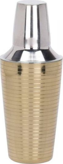 Shaker koktejsh çelik inox, me bazë silikoni, argjendtë dhe ari