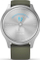 Orë smartwatch Garmin Vivomove Style, ekran AMOLED, GPS, argjendtë me rrip jeshil