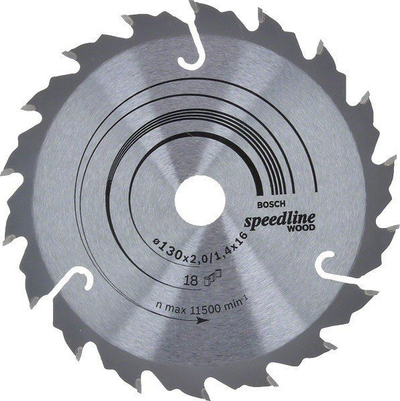 Teh rrethor Bosch H Speedline 130mm, 18 dhëmbë, për dru