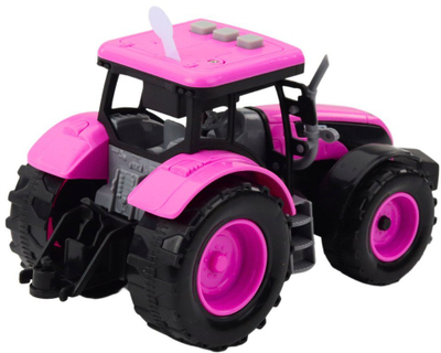 Traktor lodër Lean Toys, me drita dhe tinguj, 20.5x10x9cm, rozë