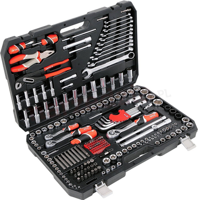 Set veglash Yato YT-38941, 225 copë, valixhe plastike