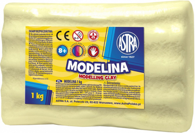 Masë modeluese Astra Modelina, 1kg, lemon, e verdhë e çelët