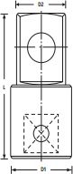 Adapter çelësi Stanley 88-558, 1/2", metalik