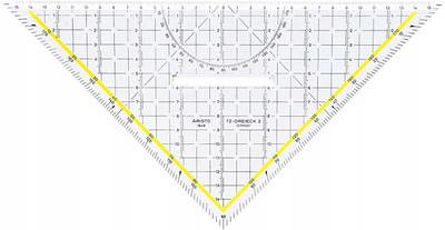 Trekëndësh gjeometrik Aristo TZ Triangle, 225 mm, pleksigllas transparent