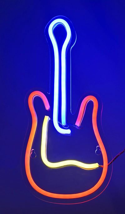 Декоративна масичка ламба Actis Neon LED ACS-NEON GUITAR, 25 lm, шаренолика