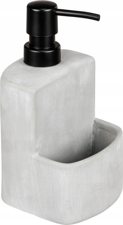 Dispenser për deterdjent enësh WENKO Festival Concrete, 380 ml, me vend për ruajtje, gri