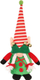 Figurinë zbukuruese Krishtlindjesh Saska Christmas Elf, 28 cm, prej poliesteri, e kuqe me jeshile
