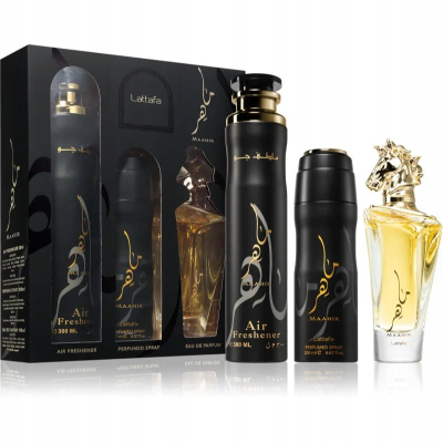 Set dhuratë Lattafa Maahir, unisex, aromë orientale, multikolor