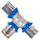 Tee presimi Pipelife Radopress 3495201104, 20x20x20 mm, tunxh, argjendtë