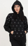 Bluzë me kapuç Puma Brand Love AOP Hoodie FL W, pambuk poliestër, për goca, e zezë