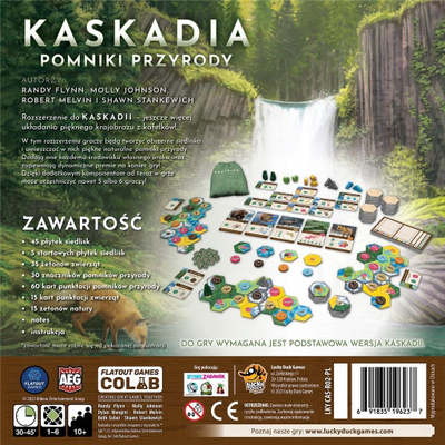 Zgjerim loje tavoline Lucky Duck Games Cascadia Landmarks, për 1 6 lojtarë, për familje, shumëngjyrëshe