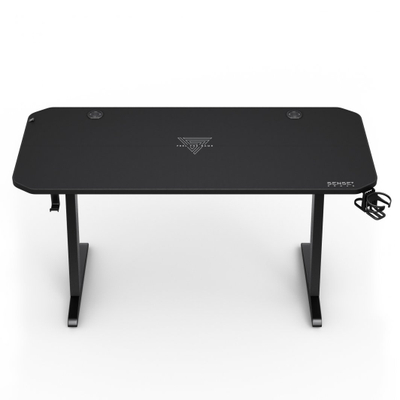 Tavolinë gaming SENSE7 Nomad Classic, 140x60 cm, me mbajtëse kufjesh, e zezë