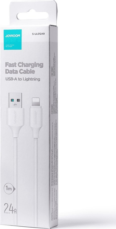 Kabllo USB në Lightning JOYROOM S-UL012A9, 1m, 2.4A, e bardhë
