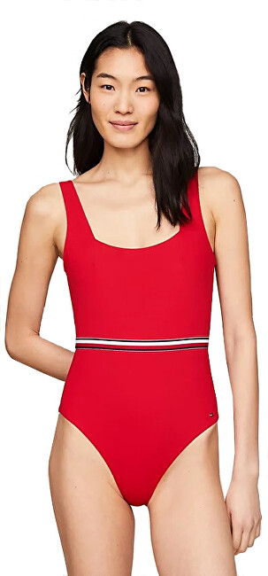 Bikini për femra Tommy Hilfiger Global Stripe, të kuqe