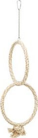 Lodër për zogj Trixie Rope Rings, pambuk, diametër 16 cm
