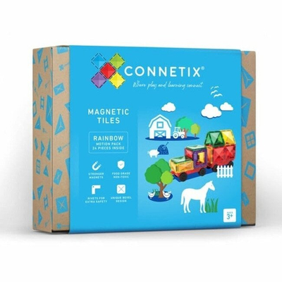 Сет магнетни играчки Connetix Rainbow Motion Pack, 24 делови, повеќебојно