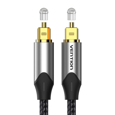 Kabllo optike audio Vention Toslink, 3m, aliazh alumini, gri
