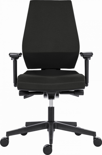Karrige zyre ergonomike Powerton ERGO SIMA Office, mbështetje lumbare, mbështetëse krahësh 3D, e zezë