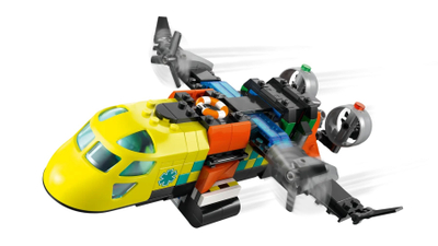Set lodrash LEGO City 60505, aeroplan kamion shërbimi dhe hovercraft, shumëngjyrëshe